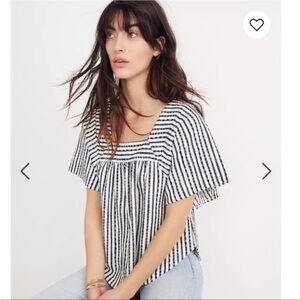 Madewell Texture & Thread Butterfly Top in Isley Stripe Top Size XS